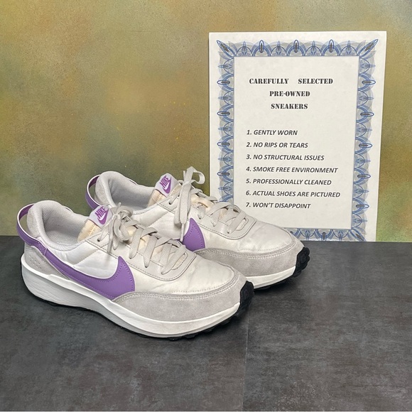 Nike Waffle Debut Women's Sail White/Lilac Retro Style Sneakers Sz 10 - Picture 2 of 16